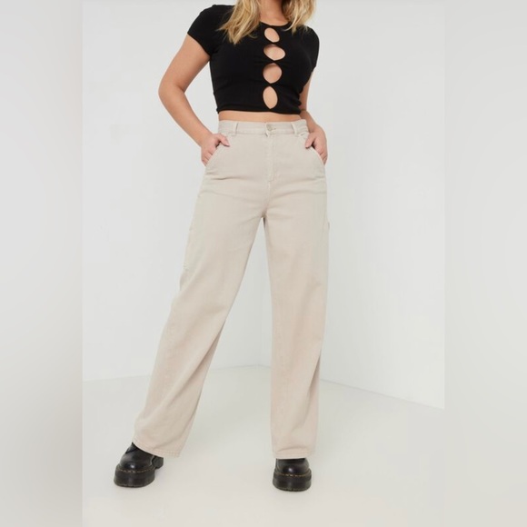 GARAGE Carpenter Pants -Beige Size 5 - Picture 2 of 8